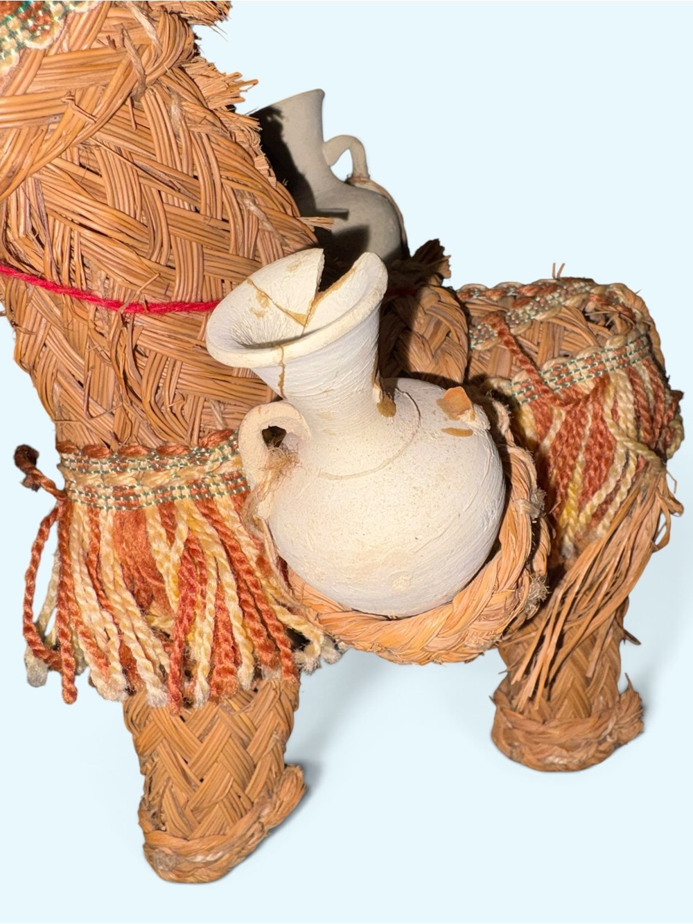 Vintage Handwoven Spanish Folk Art Esparto Grass Donkey - Picture 5 of 5